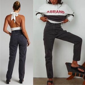 ROLLA’S Charcoal‎ black Denim High Rise Straight Leg Jeans 28